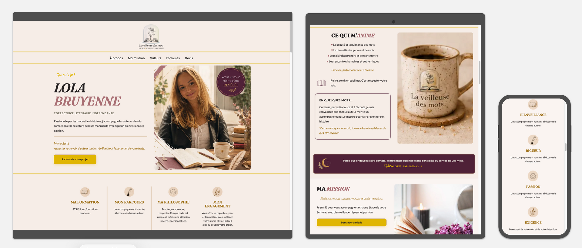 Site internet de Lola Bruyenne - Correctrice d'ouvrage