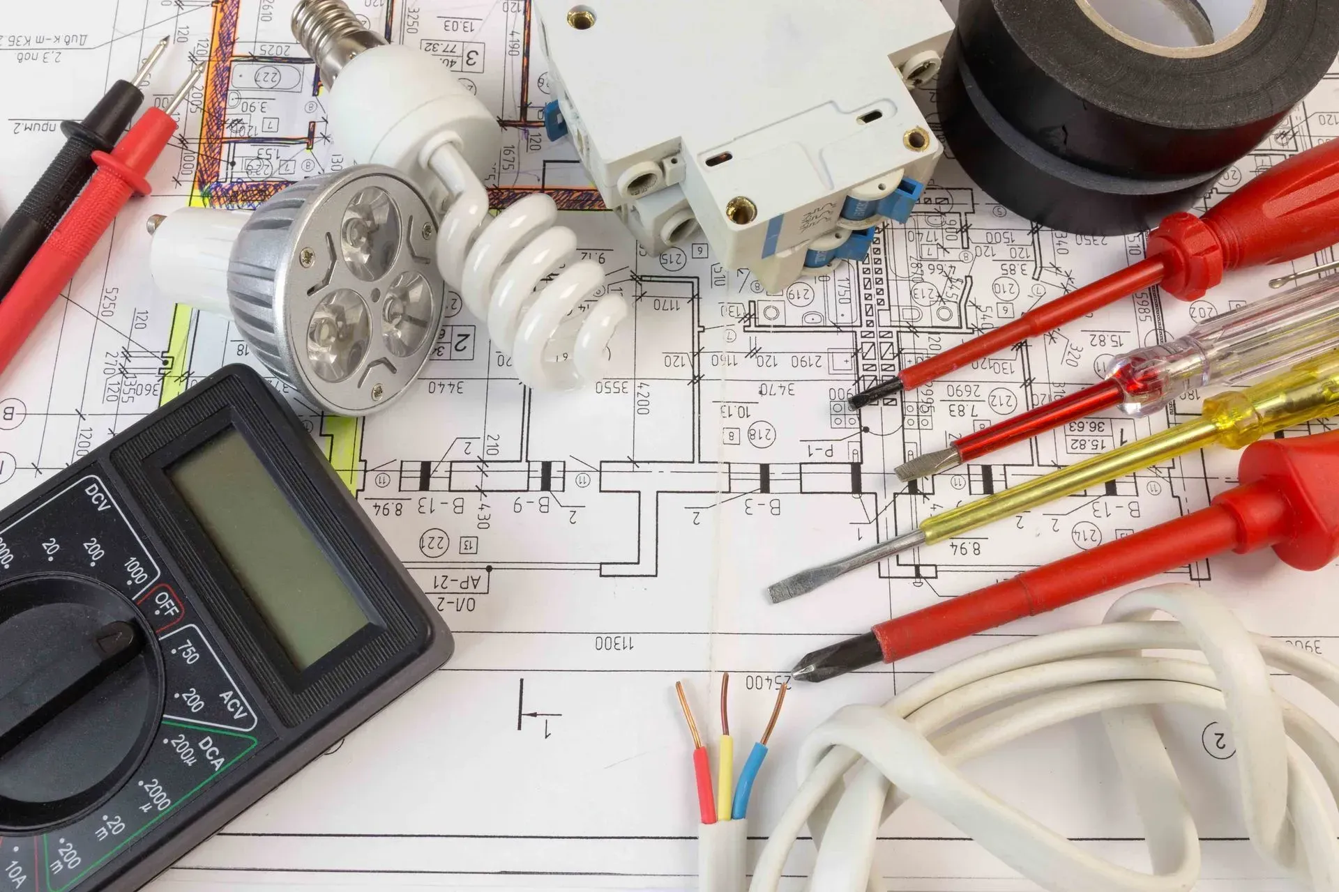 Electrician Doing Rewiring — Englewood, FL — Smiths Electric Inc Electrician Doing Rewiring — Englewood, FL — Smiths Electric Inc