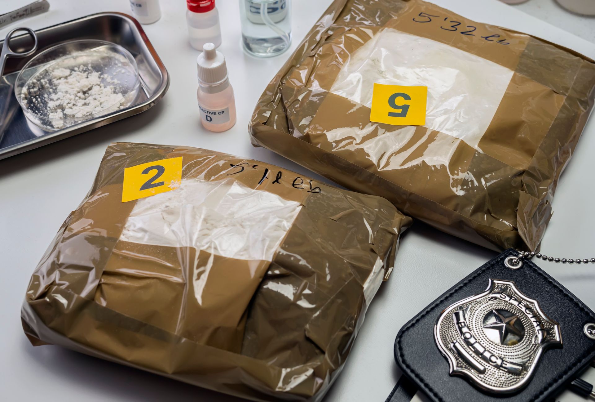 Crime lab drug test