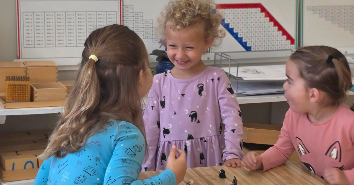 Montessori child in the classroom