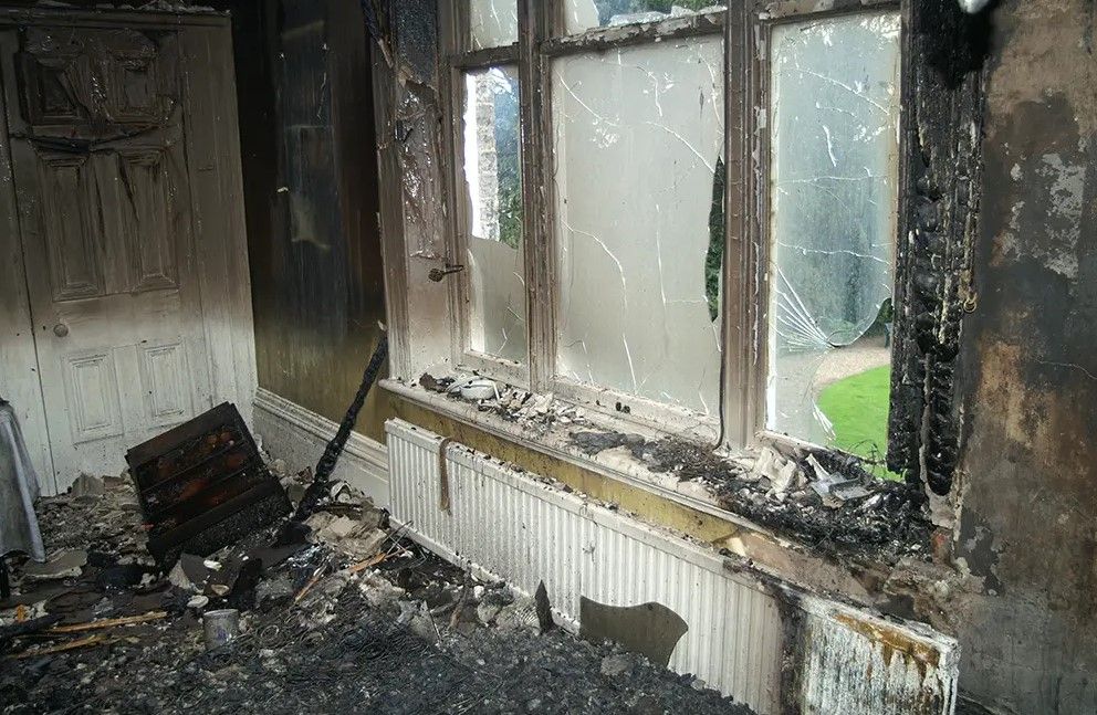 Fire damage in a home in Macedonia Ohio