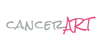 cancerART logo and link to platform where artists help cure cancer