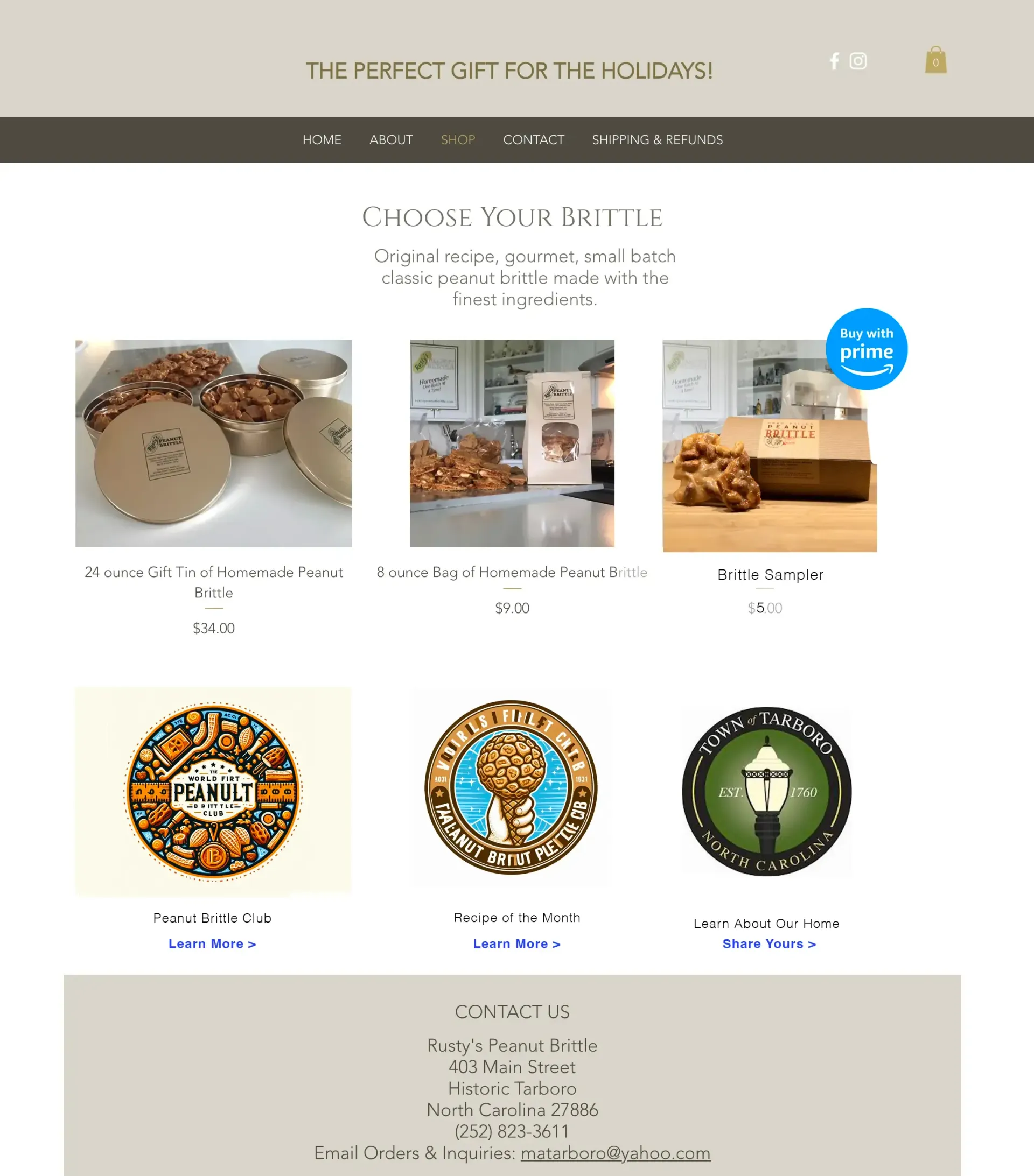 A screenshot of a website showing a variety of products