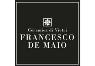Logo for Ceramica di Vietri FRANCESCO DE MAIO: black square with white text and emblem.