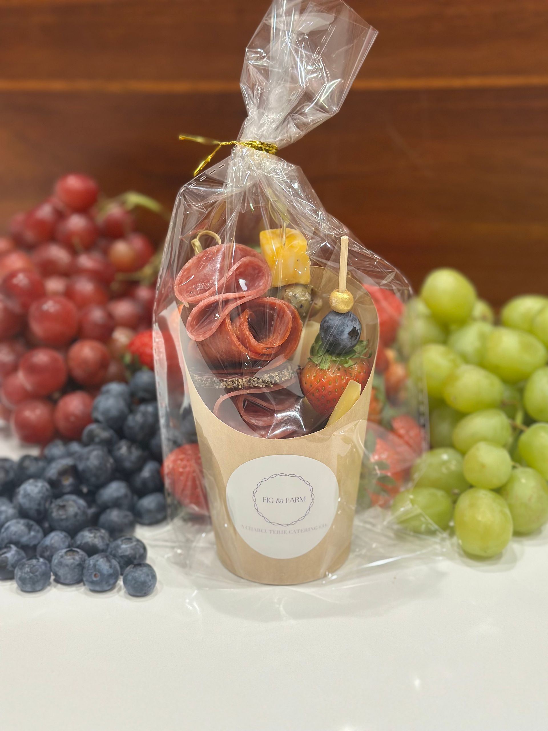 charcuterie cups by Fig & Farm