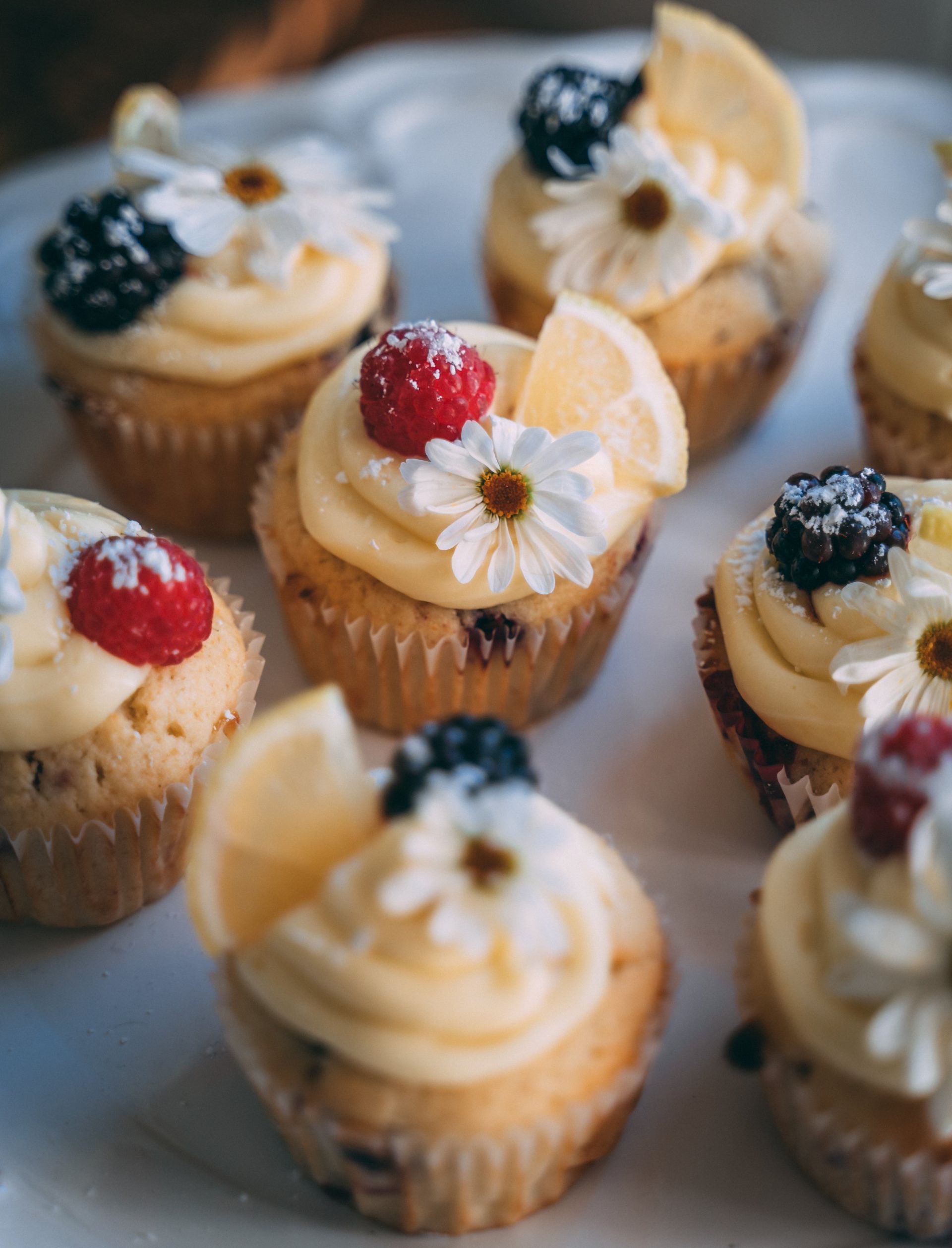 mini cupcakes with fruit