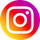 The instagram logo is in a colorful circle