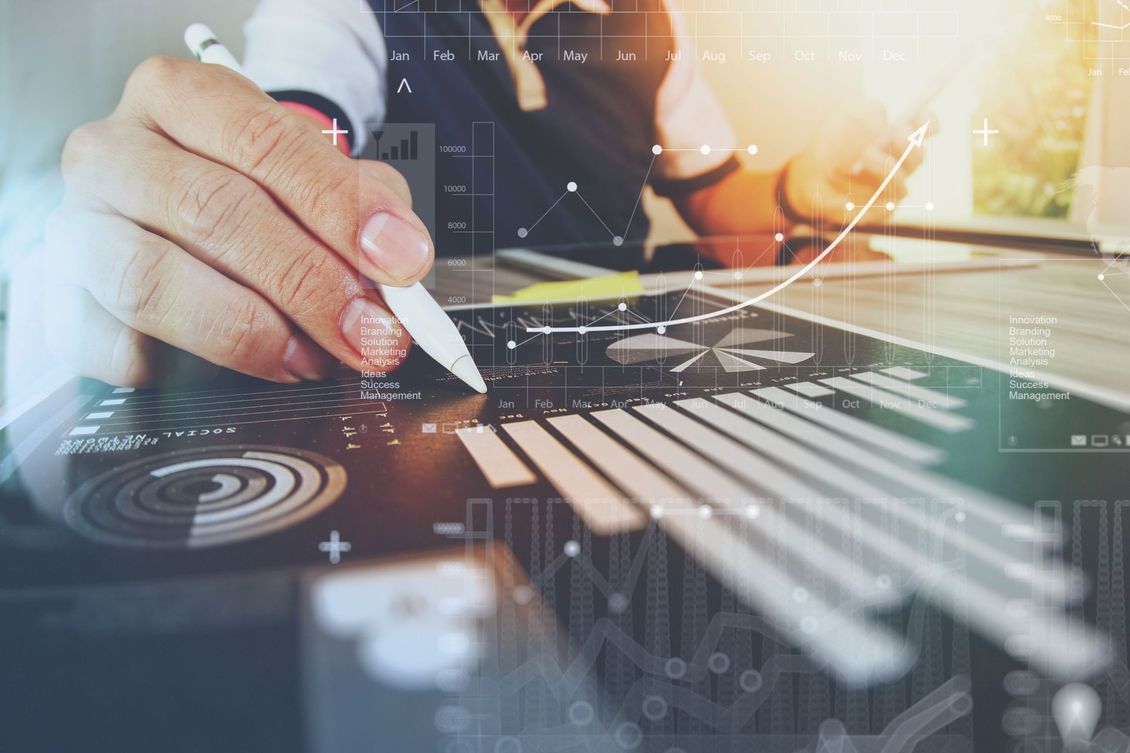 business documents on office table smart