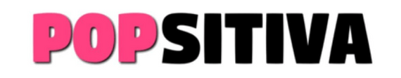 Logotipo de POPSITIVA en rosa y texto negro sobre fondo blanco