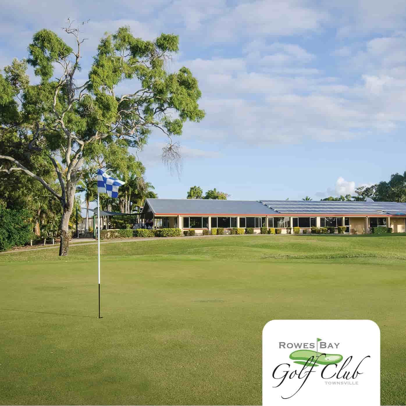 A Picture Of A Golf Course With A Logo For The Rowes Bay Golf Club — Rowes Bay Golf Club In Rowes Bay, QLD