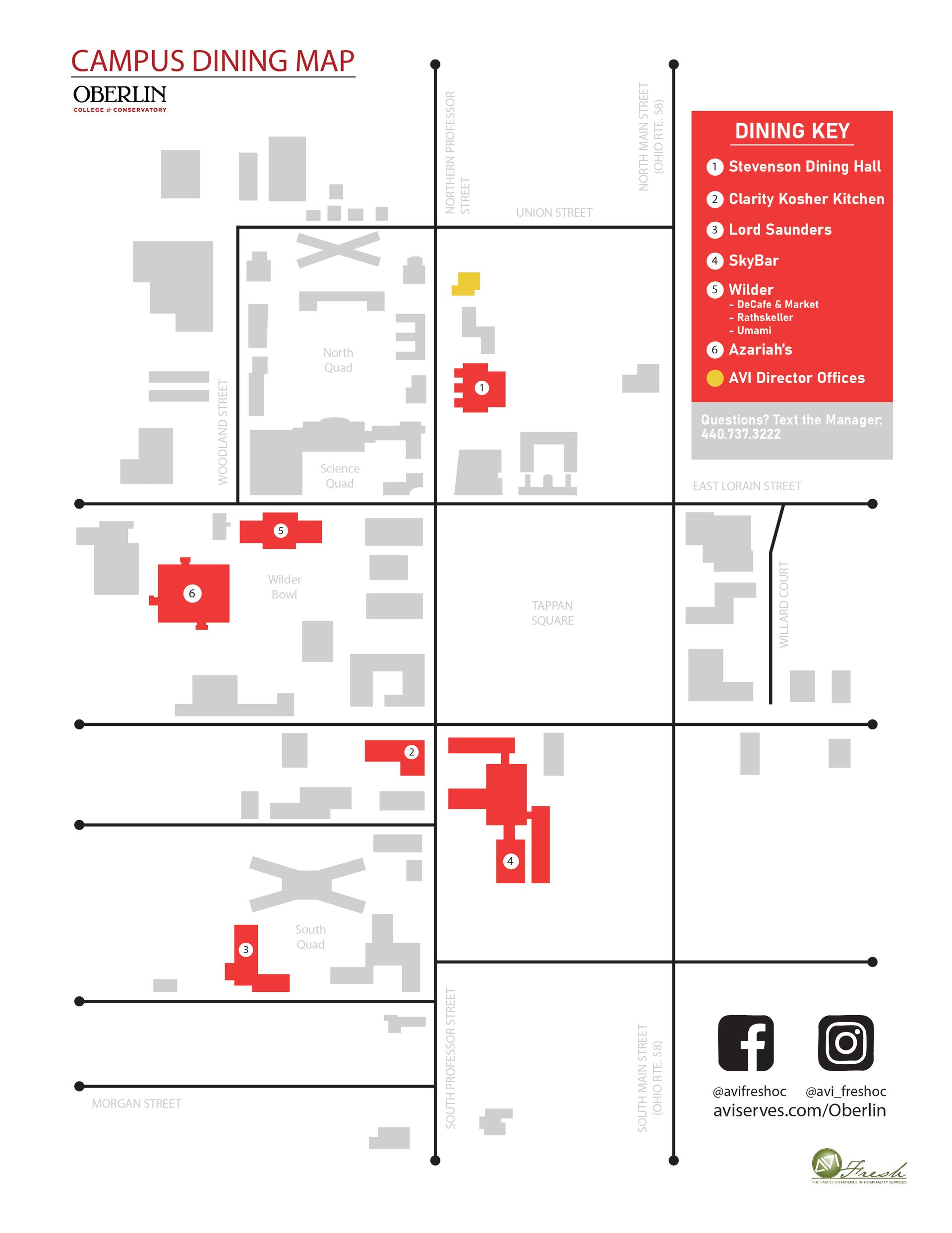 Siena University Dining Map