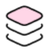 A pink square is stacked on top of each other on a white background.