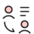 A cartoon drawing of a person 's face with circles and arrows.