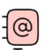 A pink square with an at sign inside of it.