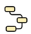 A cartoon drawing of a flow chart with three blocks connected to each other.