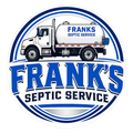 Frank&rsquo;s Septic Service logo with a white truck and blue circular branding