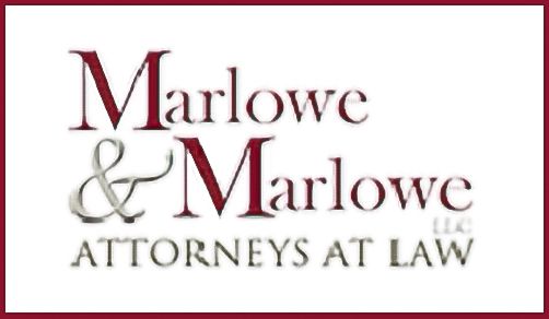 Marlowe & Marlowe Attorneys at Law logo in maroon and gray.