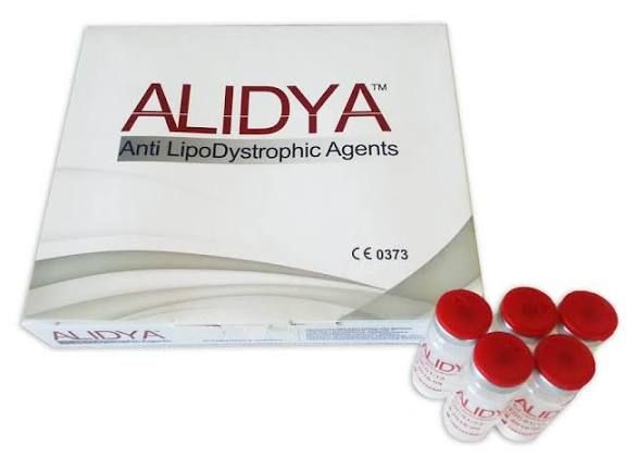 ALIDYA Anti-Lipodystrophie-Mittel-Box mit sechs rot verschlossenen Ampullen
