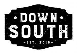 Black vintage-style logo reading “DOWN SOUTH” with “EST. 2019” beneath it.