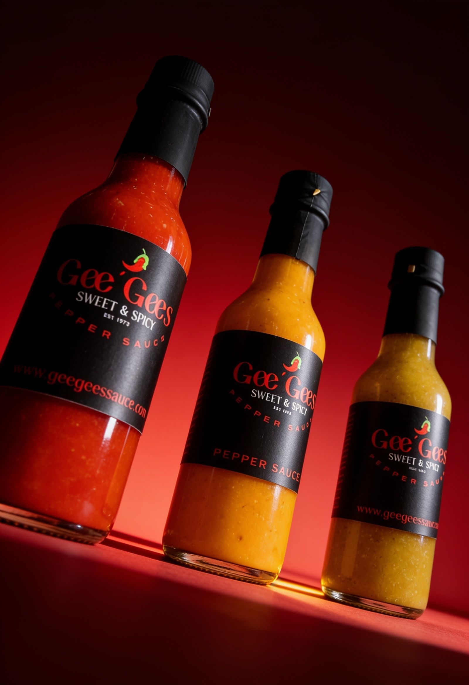 Gee Gee's Sweet and Spicy Sauces together