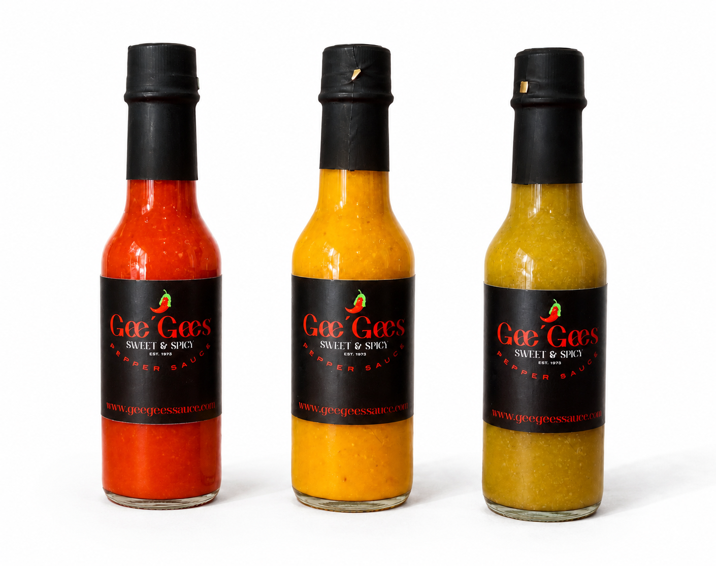 Gee Gee's Sweet and Spicy Sauces together