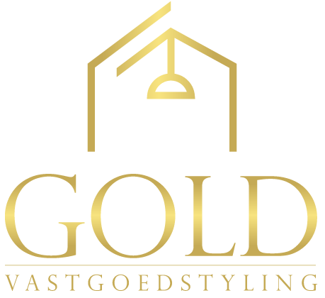 Een gouden logo voor een bedrijf genaamd gold vastgoedstyling