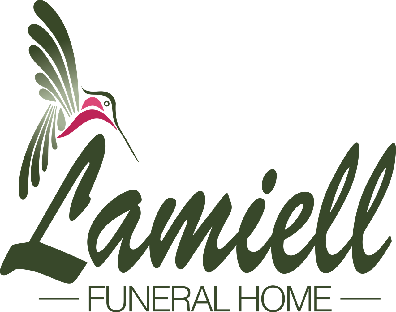 The logo for sample funeral home is shown on a white background.