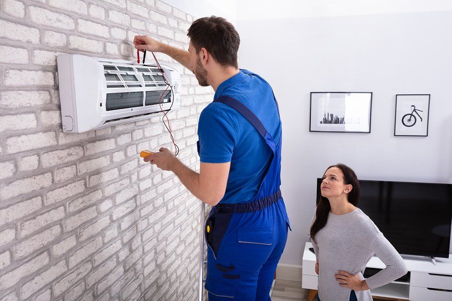 electrician using a tester