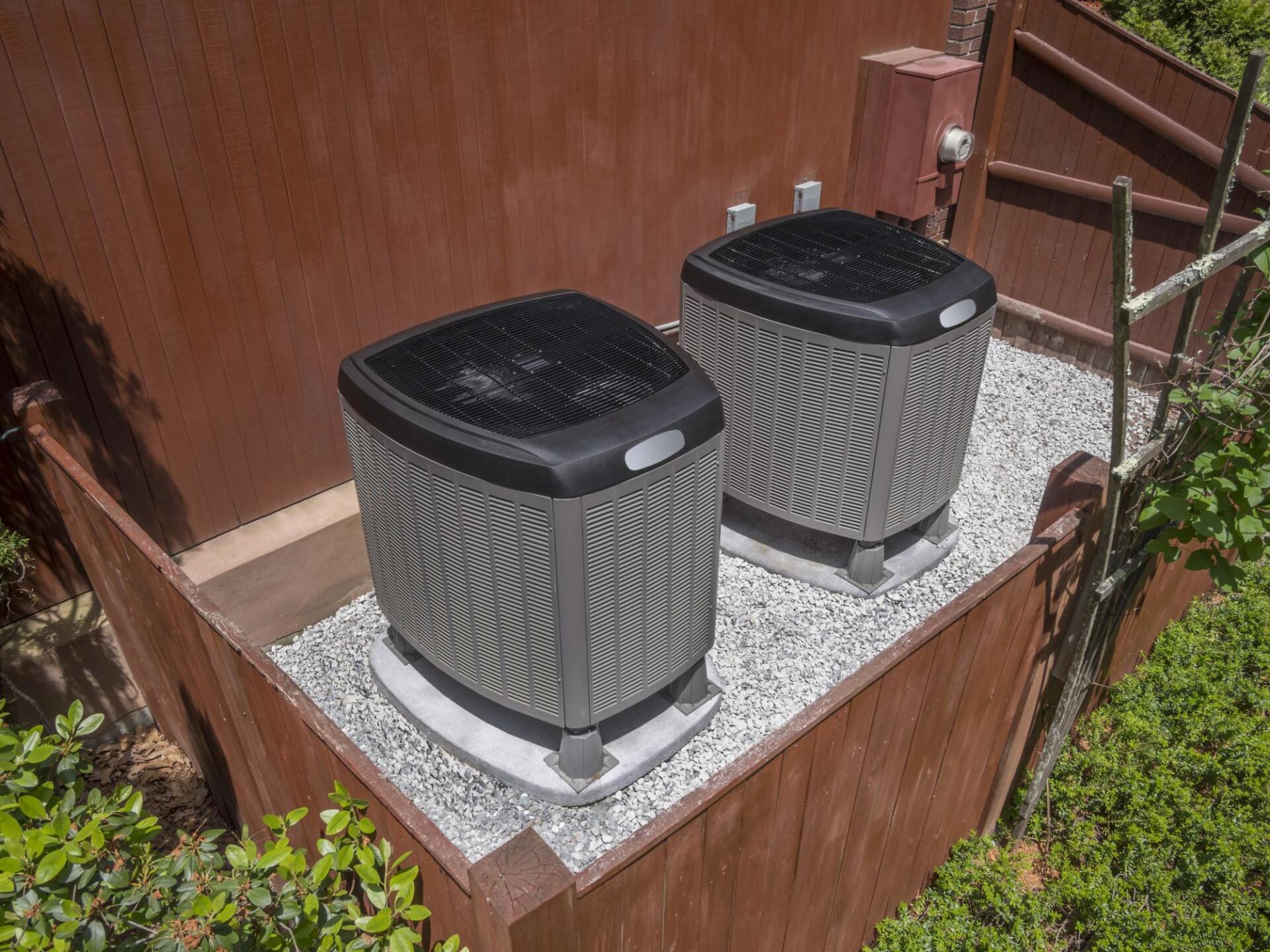 air conditioner with fence