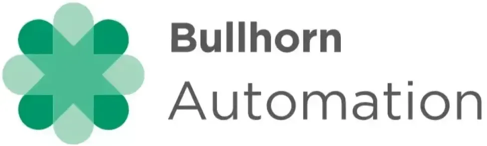 Bullhorn Automation logo: Green flower icon and text,