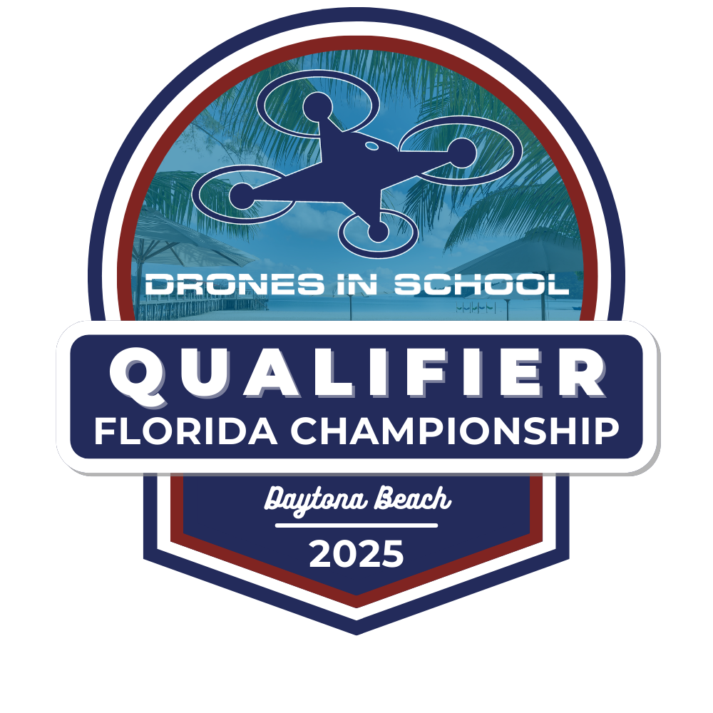 The logo for the drones in school qualifier florida championship.