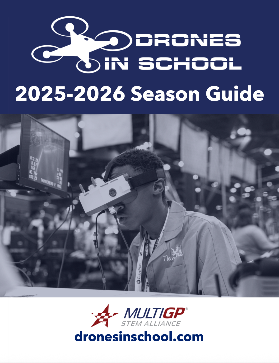 Click to Download The cover of the drones in school 2024-25 season guide