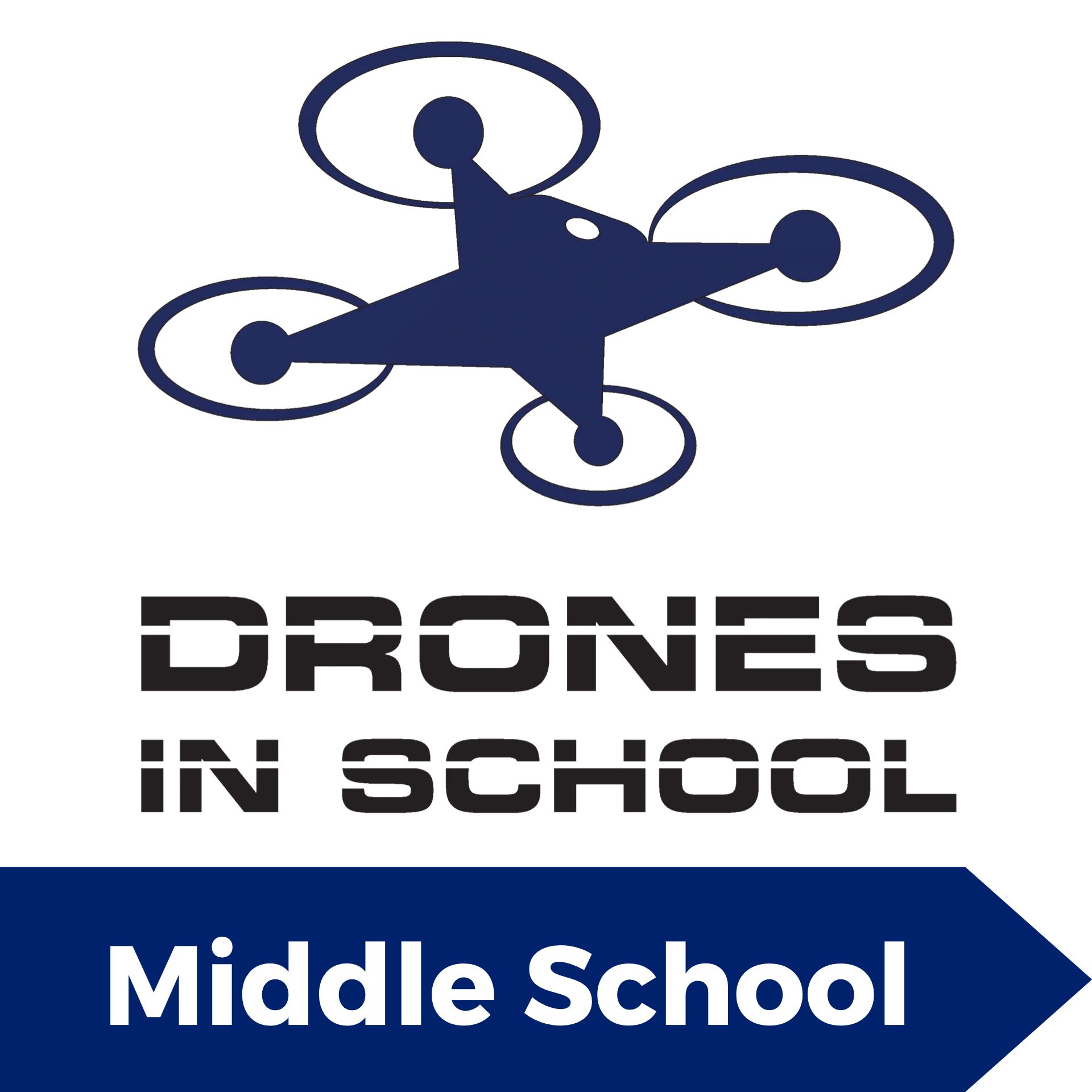 A logo for drones in school middle school