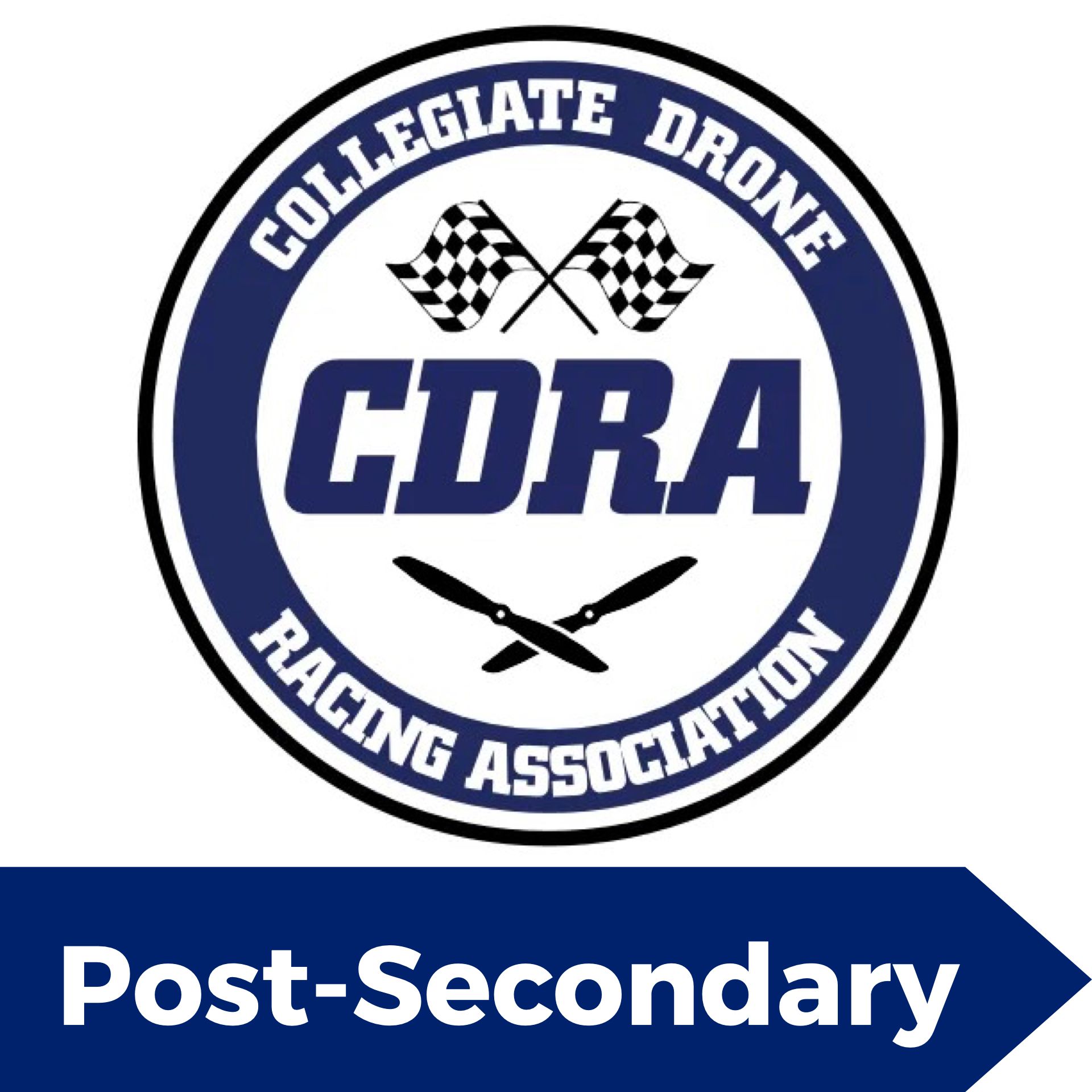 A logo for the collegiate drone racing association