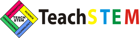 A colorful logo that says teach stem on it
