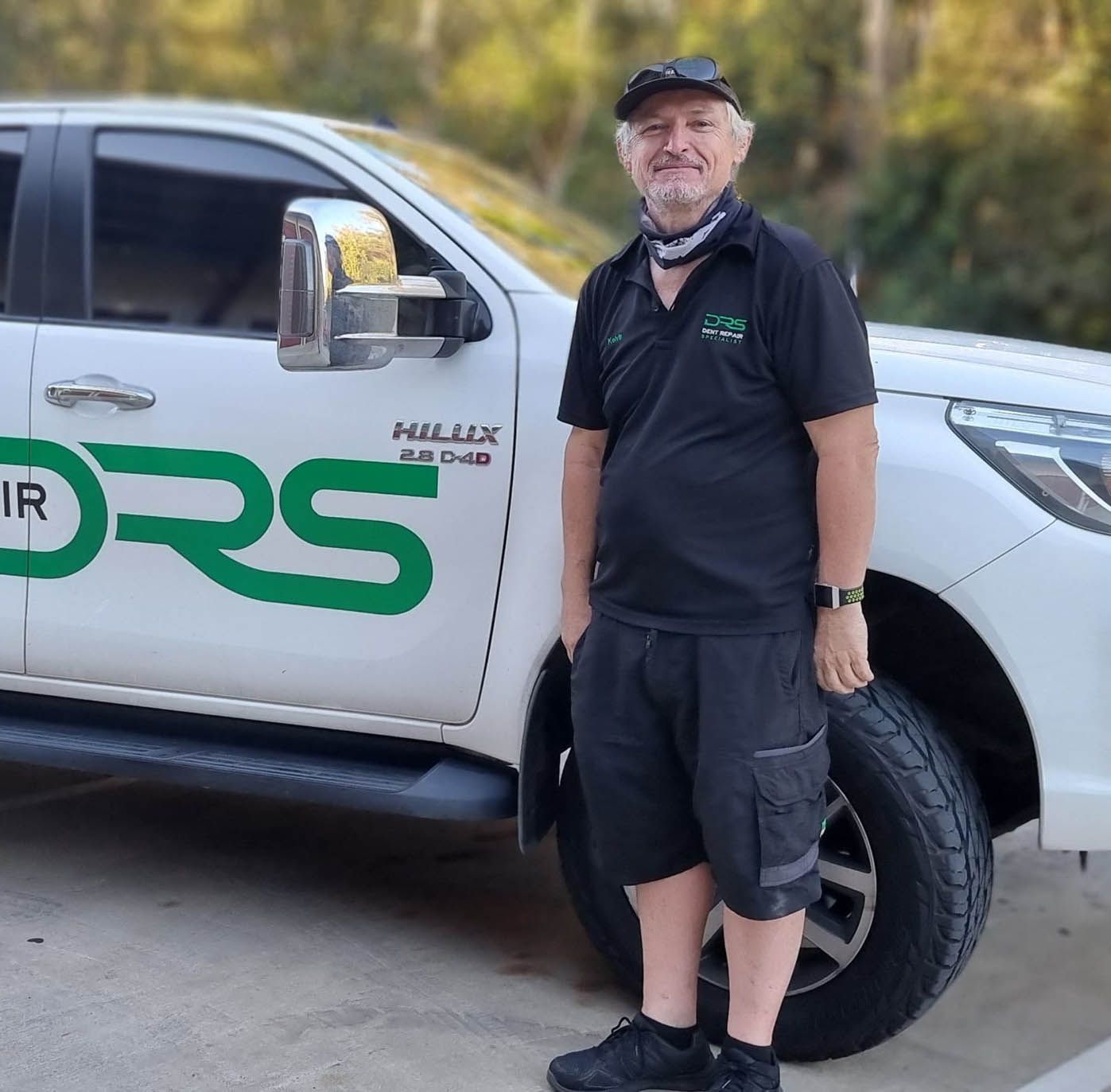 Man Standing Next to A Pickup Truck — Dent Repair Specialist in Kunda Park, QLD