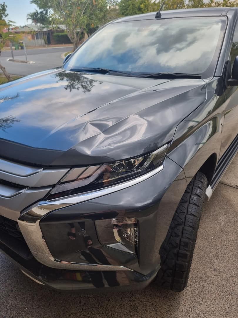 White Car Door Panel Before — Dent Repair Specialist in Kunda Park, QLD