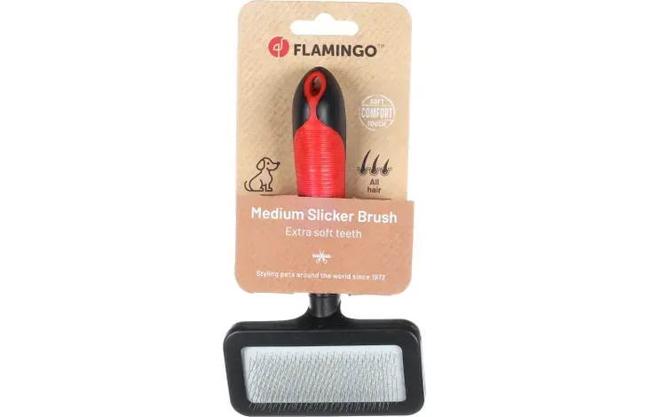 Flamingo - Borstel -Medium Slicker Brush