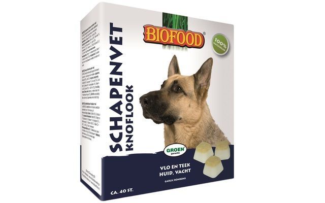 Biofood Schapenvet Maxi Bonbons Knoflook 40 ST