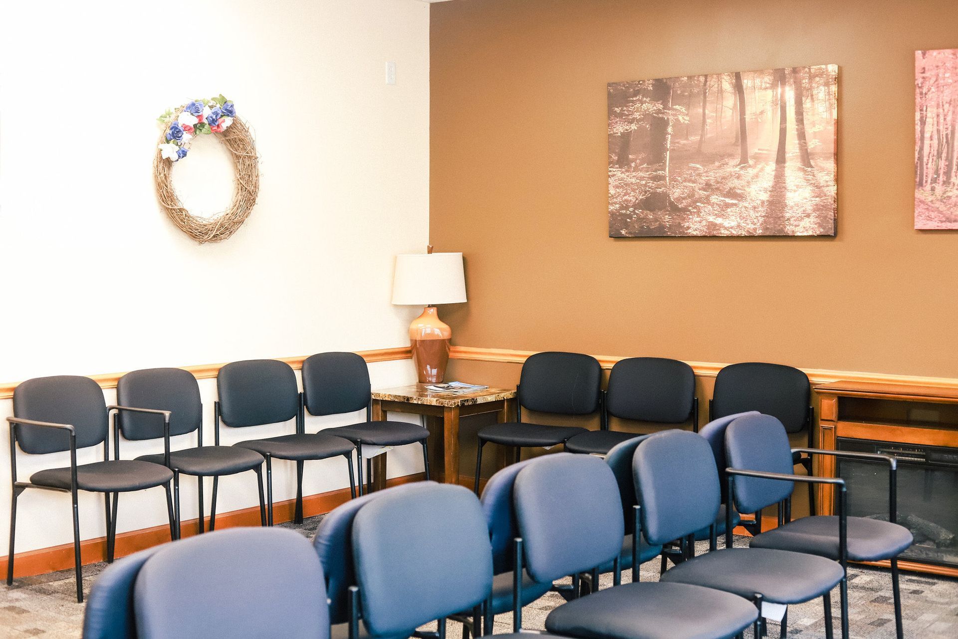 Patient reviewing dental paperwork with a friendly receptionist Patient reviewing dental paperwork with a friendly receptionist