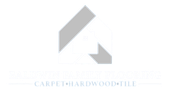Gray geometric logo above faint text reading “CARPET HARDWOOD TILE” on a white background