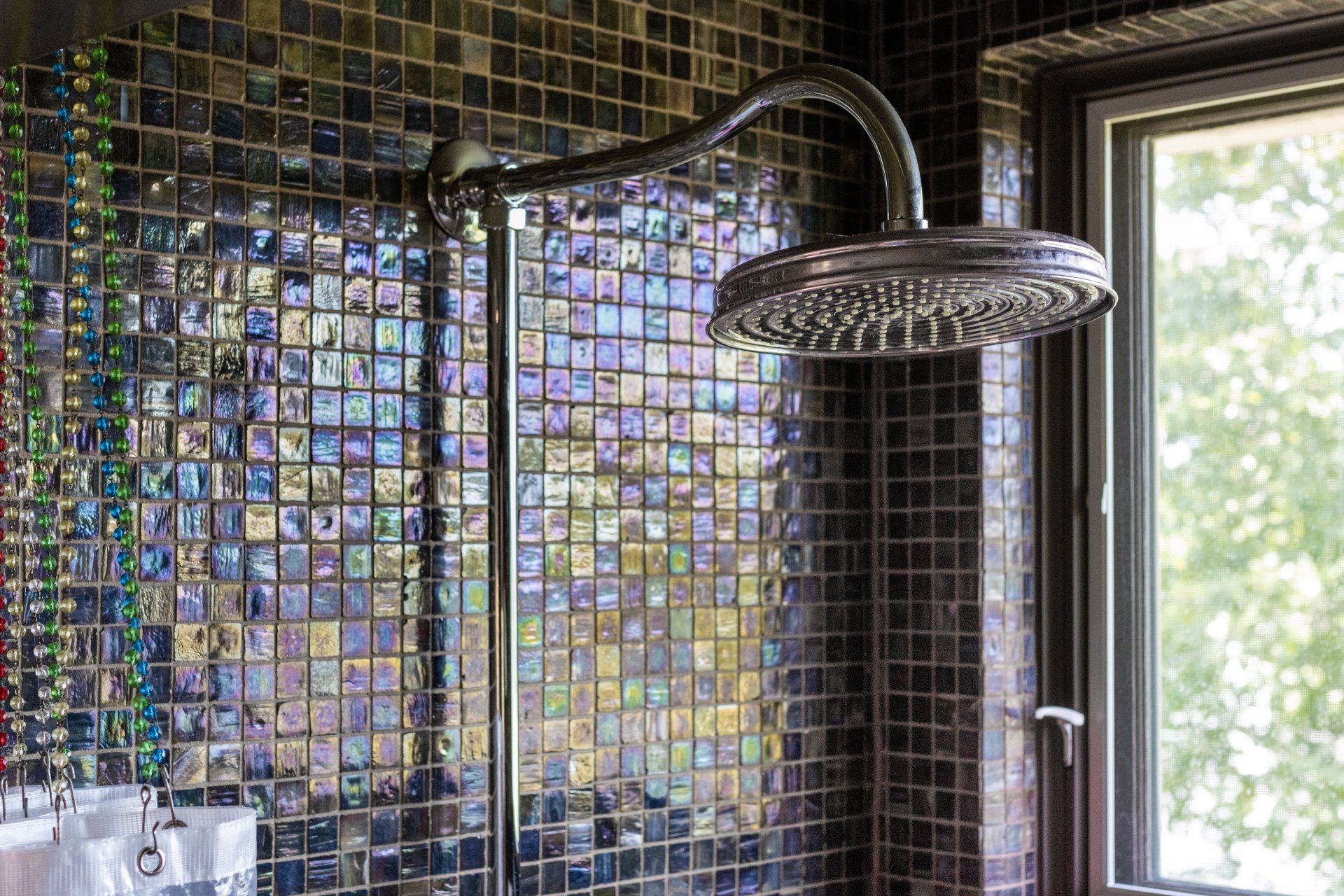 Shimmering tiles in top state college area interior design