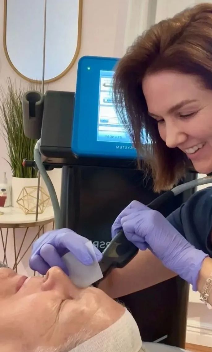 Mature skin treated with NeoGen plasma skin regeneration at Good Skin Aesthetics