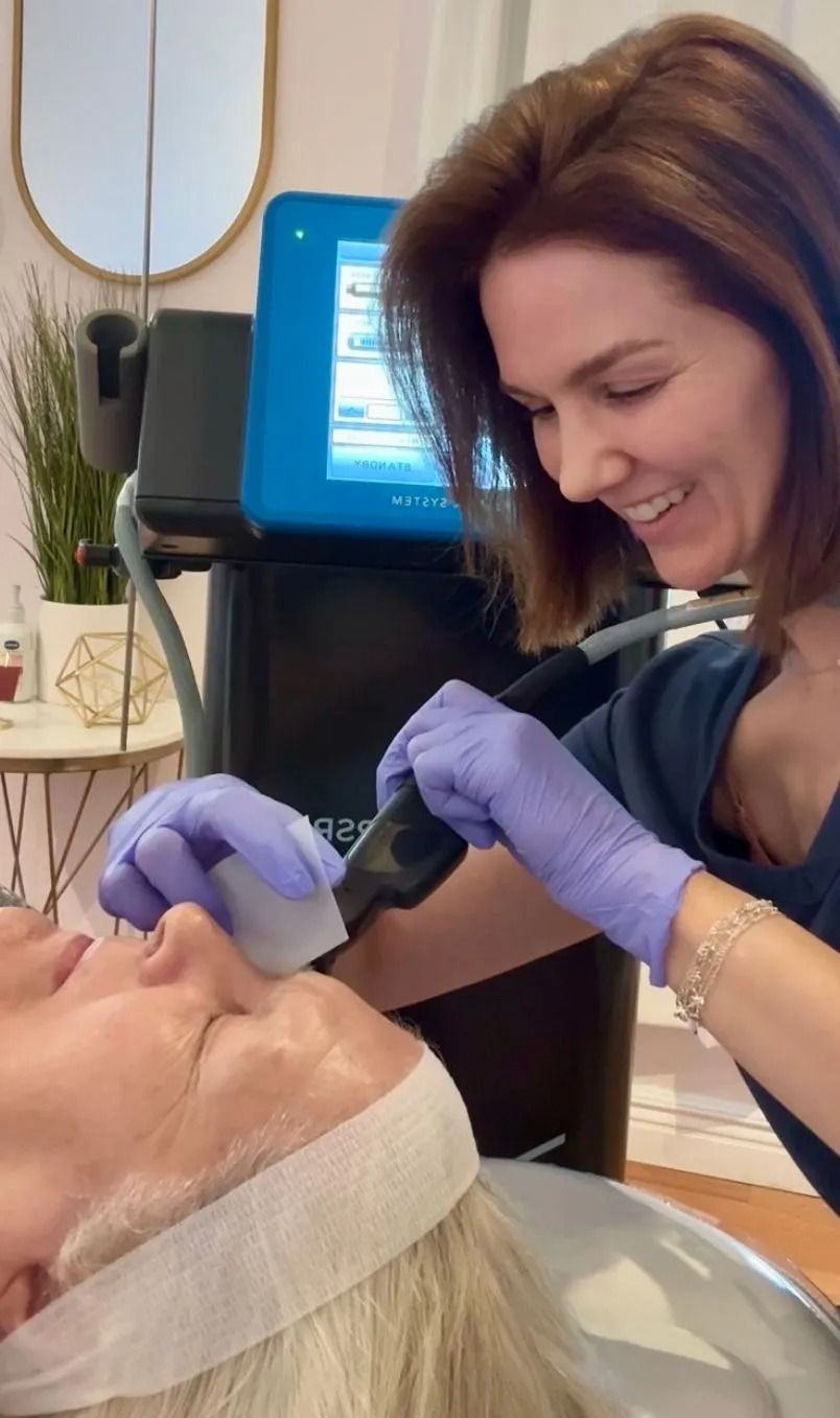 Mature skin treated with the PlasmFecta regenerative plasma protocol at Good Skin Aesthetics