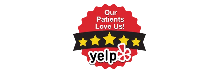 Yelp Our Patients Love Us award badge