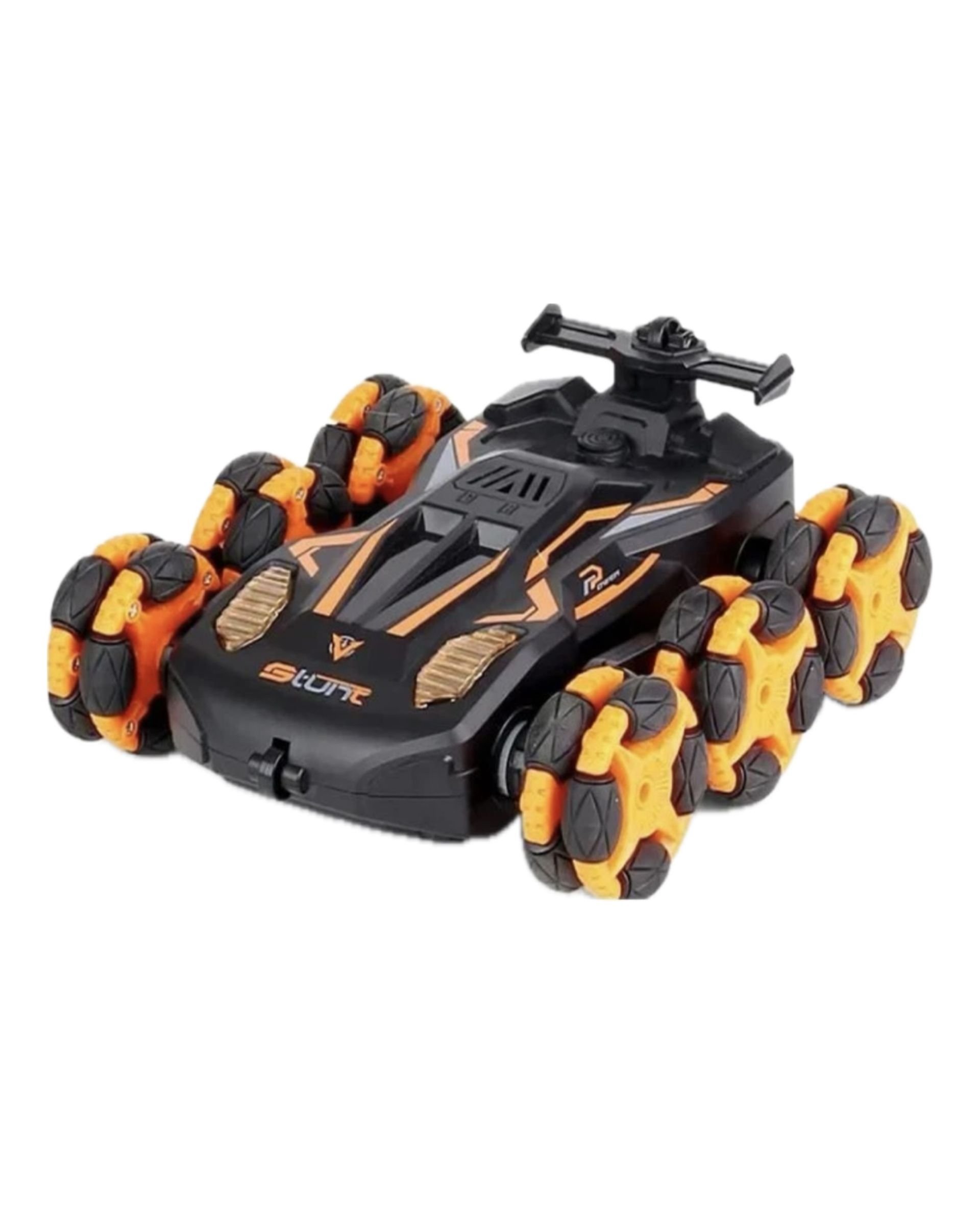 Orange - RC Car 360 Degree Rotating with Wheel lights and headlights double-sided