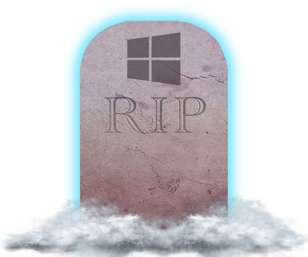 A gravestone with the word rip written on it