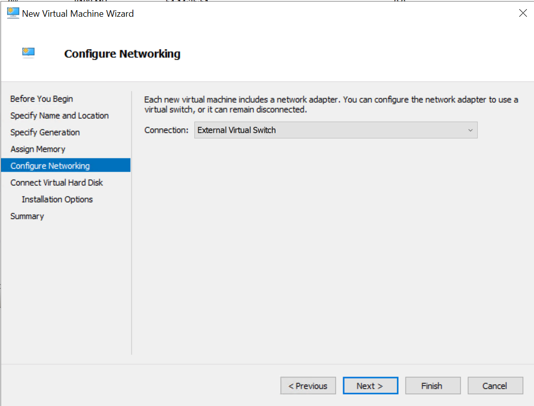 A screenshot of a computer screen that says configure networking