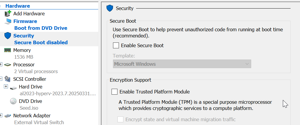 A screenshot of a computer screen that says secure boot