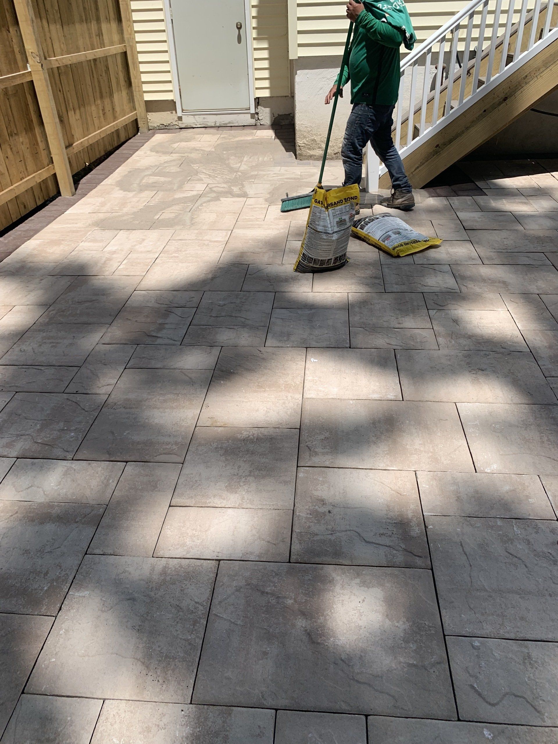 Man Cleaning Patios — Hudson Valley — G & R Masonry
